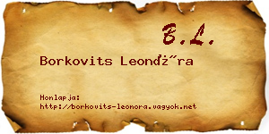 Borkovits Leonóra névjegykártya